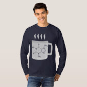 Caffeine Molecule Chemische elementen T-shirt (Voorkant volledig)