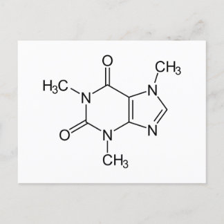 Caffeine Molecule Chemistry Coffee atomee Briefkaart