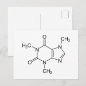 Caffeine Molecule Chemistry Coffee atomee Briefkaart (Voorkant / Achterkant)