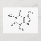 Caffeine Molecule Chemistry Coffee atomee Briefkaart (Voorkant)