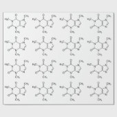 Caffeine Molecule Chemistry Coffee atomee Cadeaupapier (Vlak)