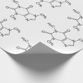 Caffeine Molecule Chemistry Coffee atomee Cadeaupapier (Hoek)