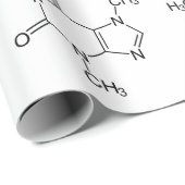 Caffeine Molecule Chemistry Coffee atomee Cadeaupapier (Rol Hoek)