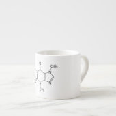 Caffeine Molecule Chemistry Coffee atomee Espresso Kop (Voorkant rechts)