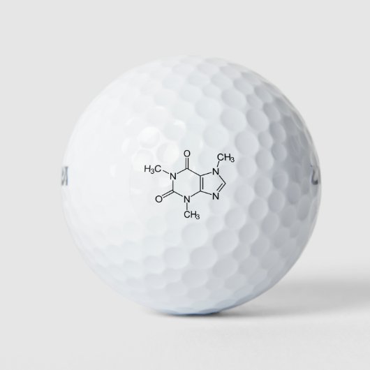Caffeine Molecule Chemistry Coffee atomee Golfballen (Voorkant)