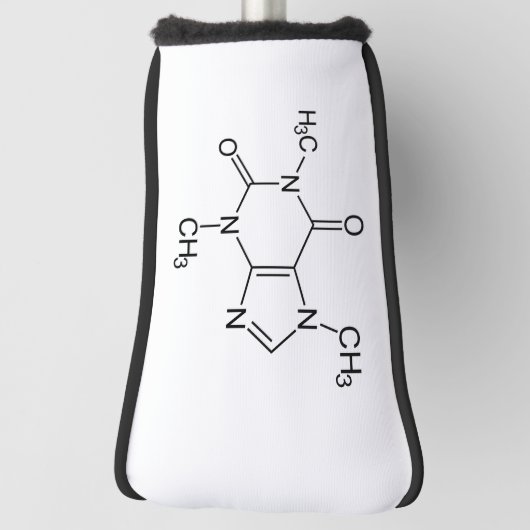 Caffeine Molecule Chemistry Coffee atomee Golfheadcover (Draai 90)