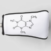 Caffeine Molecule Chemistry Coffee atomee Golfheadcover (Voorkant)