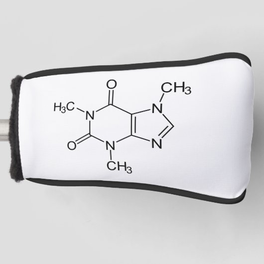 Caffeine Molecule Chemistry Coffee atomee Golfheadcover (Voorkant)