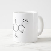 Caffeine Molecule Chemistry Coffee atomee Grote Koffiekop (Voorkant rechts)