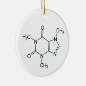 Caffeine Molecule Chemistry Coffee atomee Keramisch Ornament (Rechts)