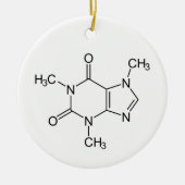 Caffeine Molecule Chemistry Coffee atomee Keramisch Ornament (Voorkant)