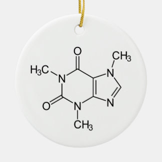 Caffeine Molecule Chemistry Coffee atomee Keramisch Ornament