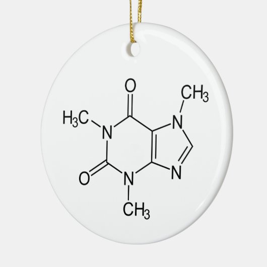 Caffeine Molecule Chemistry Coffee atomee Keramisch Ornament (Links)