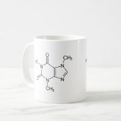 Caffeine Molecule Chemistry Coffee atomee Koffiemok (Voorkant links)