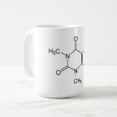 Caffeine Molecule Chemistry Coffee atomee Koffiemok (Voorkant links)