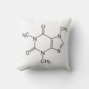 Caffeine Molecule Chemistry Coffee atomee Kussen