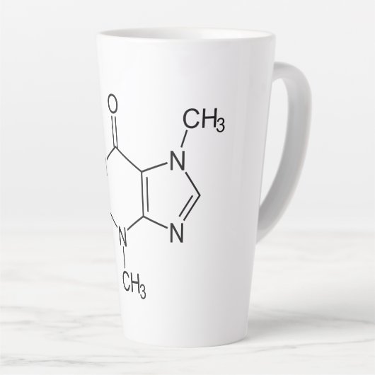 Caffeine Molecule Chemistry Coffee atomee Latte Mok (Rechterhoek)