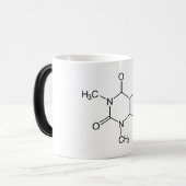 Caffeine Molecule Chemistry Coffee atomee Magische Mok (Voorkant links)