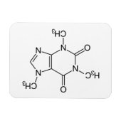 Caffeine Molecule Chemistry Coffee atomee Magneet (Horizontaal)
