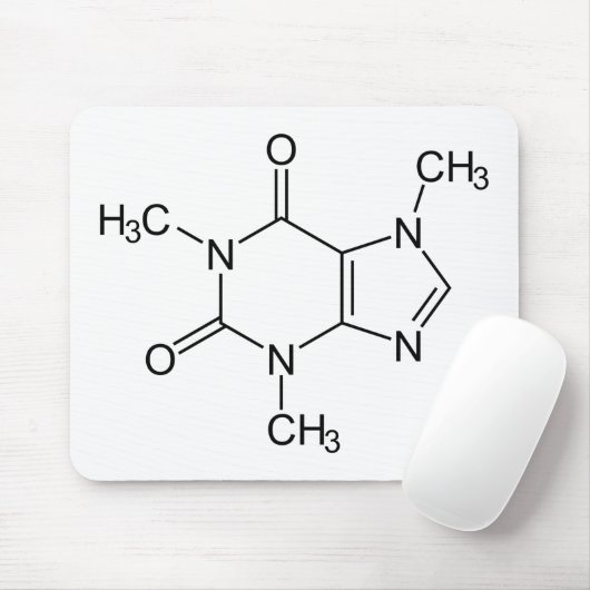 Caffeine Molecule Chemistry Coffee atomee Muismat (Met muis)