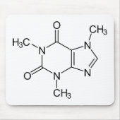 Caffeine Molecule Chemistry Coffee atomee Muismat (Voorkant)