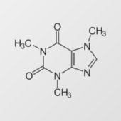Caffeine Molecule Chemistry Coffee atomee Raamsticker (Vel)