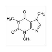 Caffeine Molecule Chemistry Coffee atomee Rubberstempel (Afrduk)