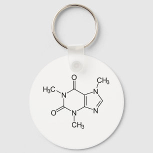 Caffeine Molecule Chemistry Coffee atomee Sleutelhanger