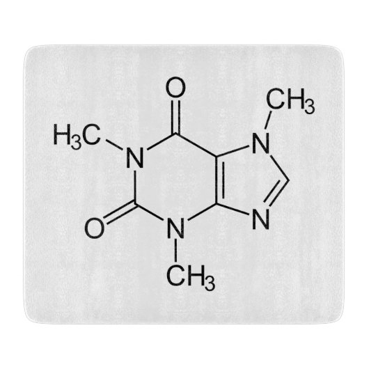 Caffeine Molecule Chemistry Coffee atomee Snijplank (Voorkant)