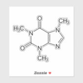 Caffeine Molecule Chemistry Coffee atomee Sticker (Vel)
