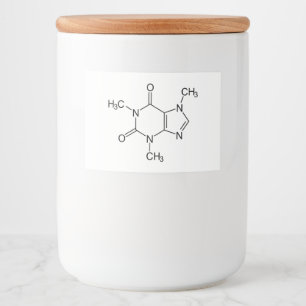 Caffeine Molecule Chemistry Coffee atomee Voedselcontainer Etiket