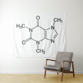 Caffeine Molecule Chemistry Coffee atomee Wandkleed (In Situ (horizontaal))
