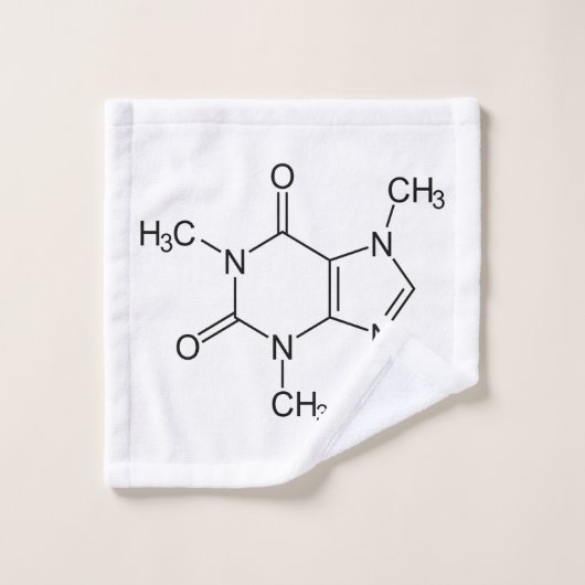 Caffeine Molecule Chemistry Coffee atomee Washandje (Wasdoekje)