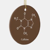 Caffeine Molecule Chemistry Coffee Lovers Keramisch Ornament (Rechts)