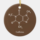 Caffeine Molecule Chemistry Coffee Lovers Keramisch Ornament (Voorkant)
