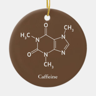 Caffeine Molecule Chemistry Coffee Lovers Keramisch Ornament