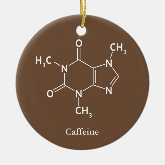 Caffeine Molecule Chemistry Coffee Lovers Keramisch Ornament (Voorkant)