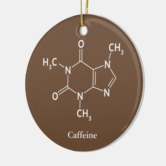 Caffeine Molecule Chemistry Coffee Lovers Keramisch Ornament (Links)