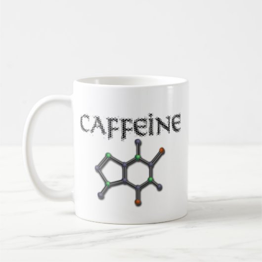 Caffeine Molecule Coffee Chemistry Formule Koffiemok (Links)