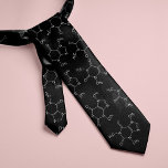 Caffeine Molecule Coffee Lovers Black Stropdas<br><div class="desc">Caffeinemolecultuurontwerp. 

Op zoek naar een andere kleur? Geen probleem! Klik op de knop "Aanpassen" en selecteer de achtergrondkleur van uw keuze.</div>