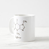 Caffeine Molecule Coffee Lovers Persoonlijk Koffiemok (Voorkant links)