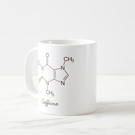 Caffeine Molecule Coffee Lovers Persoonlijk Koffiemok (Voorkant links)
