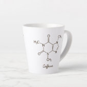 Caffeine Molecule Coffee Lovers Persoonlijk Latte Mok (Rechterhoek)