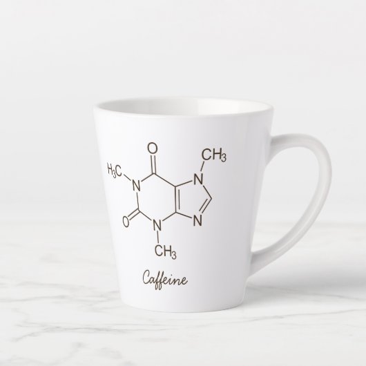 Caffeine Molecule Coffee Lovers Persoonlijk Latte Mok (Rechts)