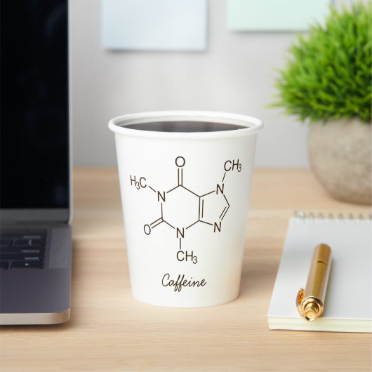Caffeine Molecule Coffee Lovers Persoonlijk Papieren Bekers (Insitu)