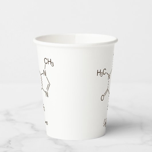 Caffeine Molecule Coffee Lovers Persoonlijk Papieren Bekers (Links)