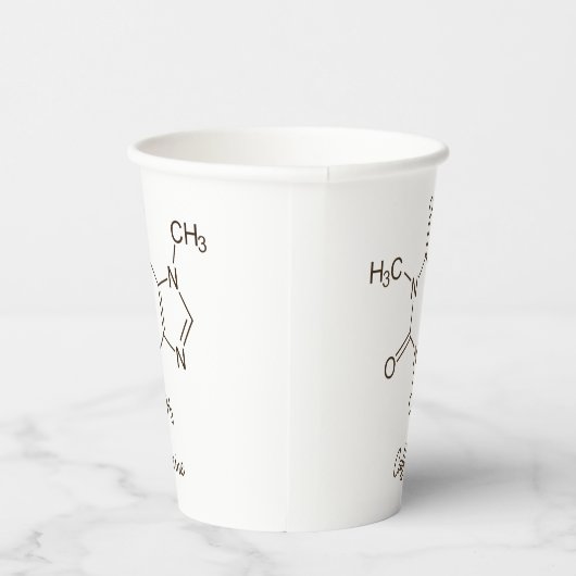 Caffeine Molecule Coffee Lovers Persoonlijk Papieren Bekers (Rechts)