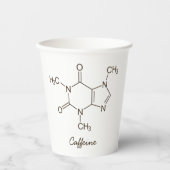 Caffeine Molecule Coffee Lovers Persoonlijk Papieren Bekers (Voorkant)