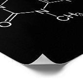 Caffeine Molecule Coffee Lovers Poster (Hoek)