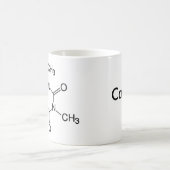 Caffeine Molecule Coffee Mok (Center)